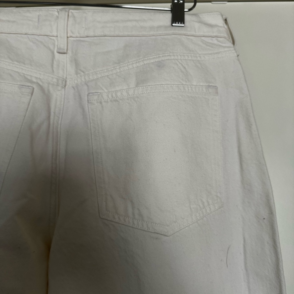 Abercrombie and Fitch High Rise Wide Leg Jean white size 32 long NWT - Picture 9 of 13